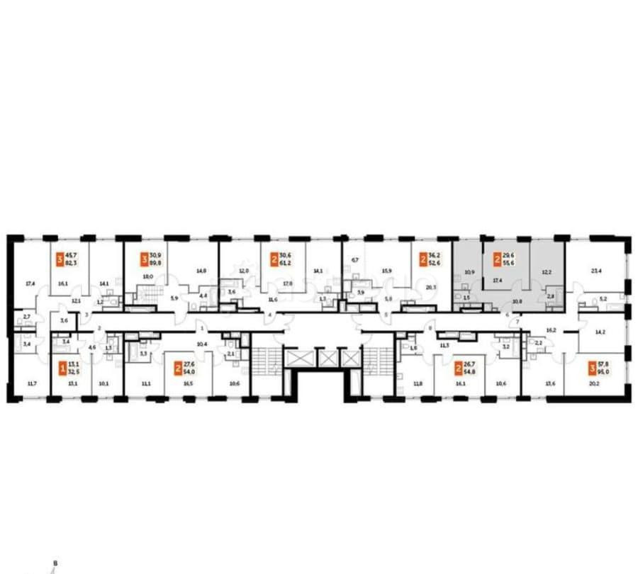 2-комн. квартира, 53.5 м2, 23/27 эт. Москва - изображение 2