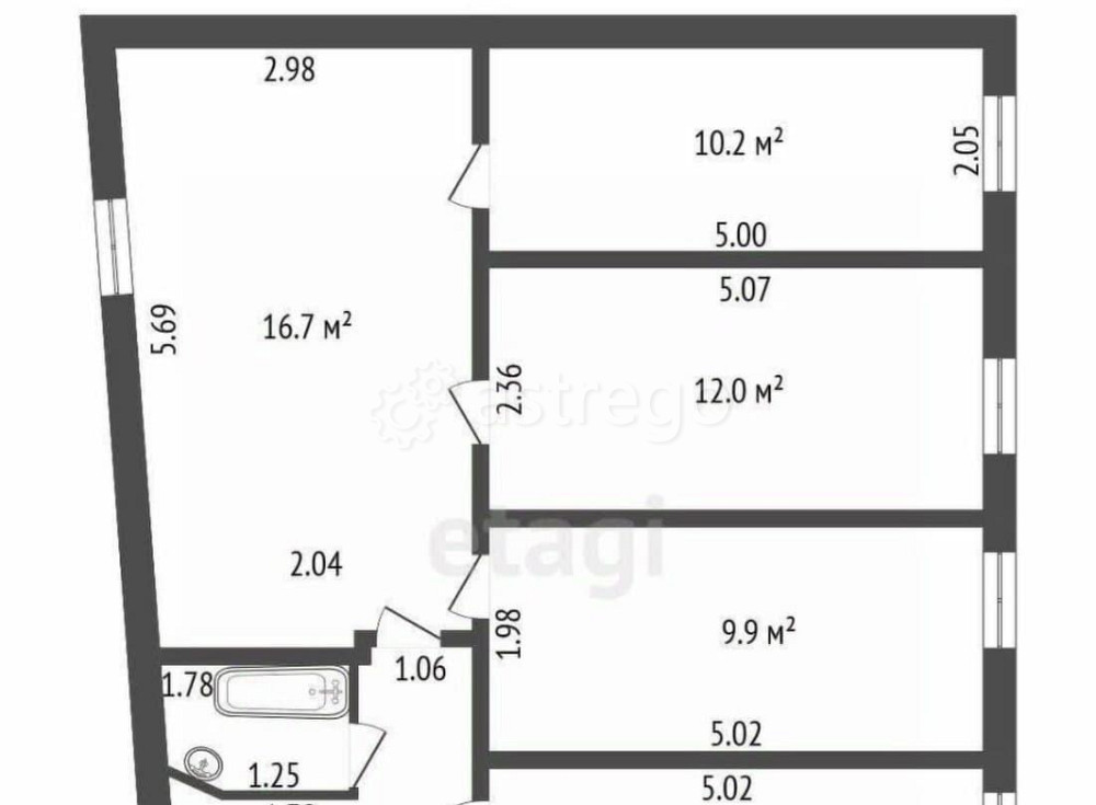 4-комн. квартира, 68.2 м2, 5/6 эт. Санкт-Петербург - изображение 2