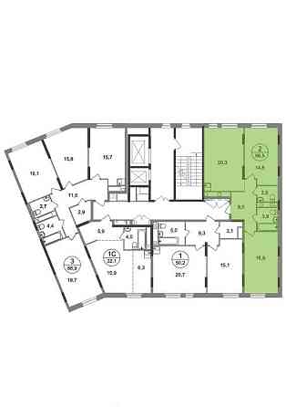 2-комн. квартира, 66 м2, 10/17 эт. Москва