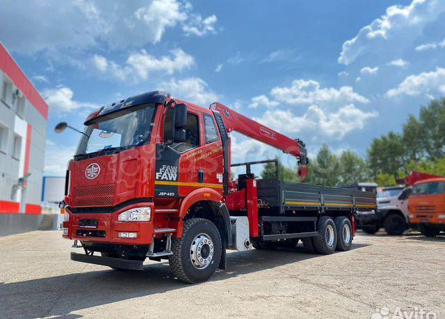 Автомобиль бортовой FAW 3250 6x4 с КМУ, 2024, мощность 420 л.с. Набережные Челны - изображение 1