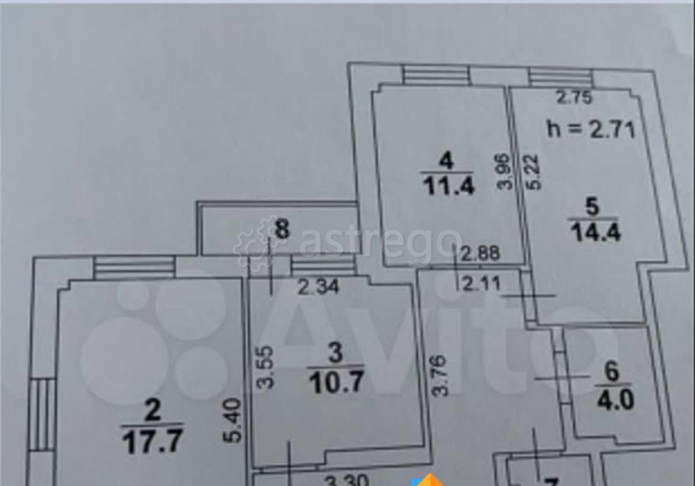 3-комн. квартира, 79.9 м2, 1/9 эт. Астрахань - изображение 4