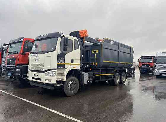 Ломовоз КМУ FAW 3250 6x4 Евро-5 кузов Half-Pipe 32 куб Р97-04М захват ГЛ-6М Машиностроительный завод Краснодар