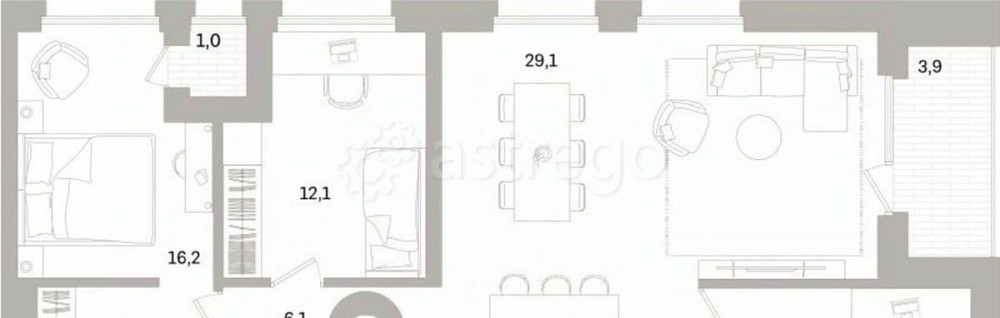 3-комн. квартира, 106.58 м2, 14/16 эт. Санкт-Петербург - изображение 2
