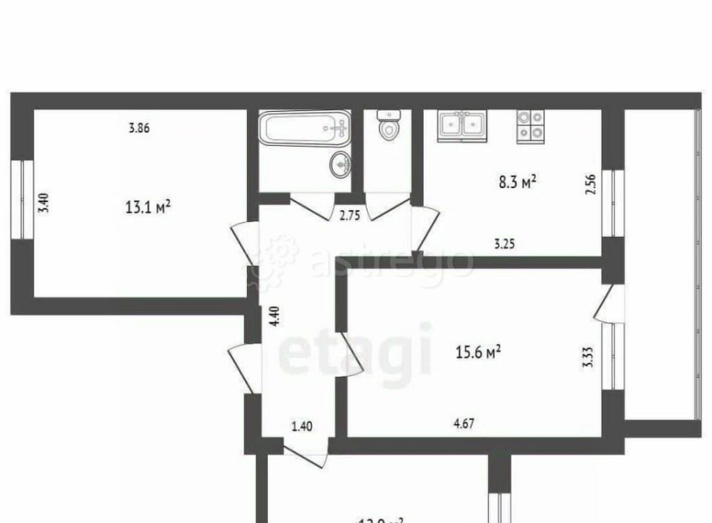 3-комн. квартира, 60.3 м2, 4/6 эт. Ногинск - изображение 4