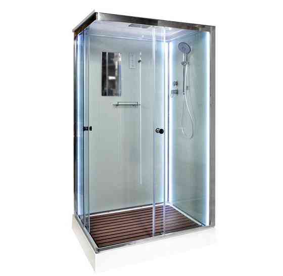 Душевая кабина 120х90 низкий поддон Deto K 402 S L/R универсальный монтаж + LED-подсветка Красноярск