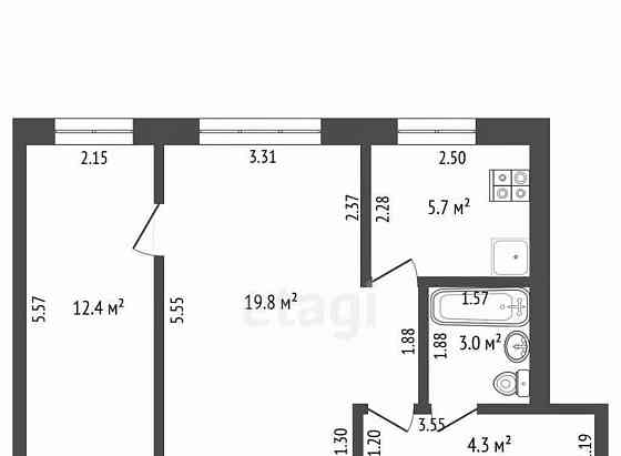 2-комн. квартира, 45.2 м2, 1/5 эт. Стерлитамак