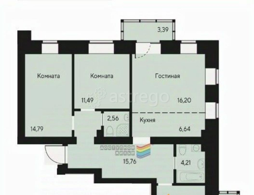 4-комн. квартира, 86.8 м2, 6/8 эт. Красноярск - изображение 7