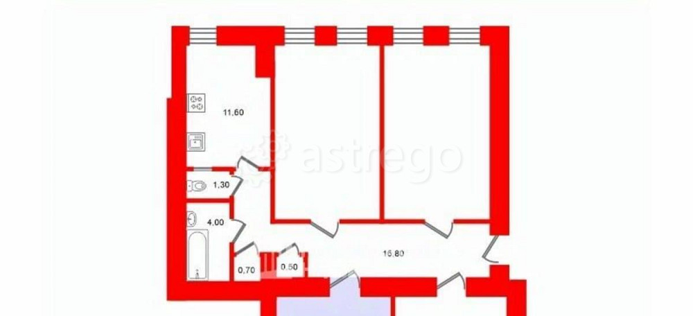 Комната, 24.4 м2, 4/4 эт. Санкт-Петербург - изображение 2