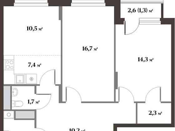 3-комн. квартира, 69.4 м2, 5/6 эт. Красногорск