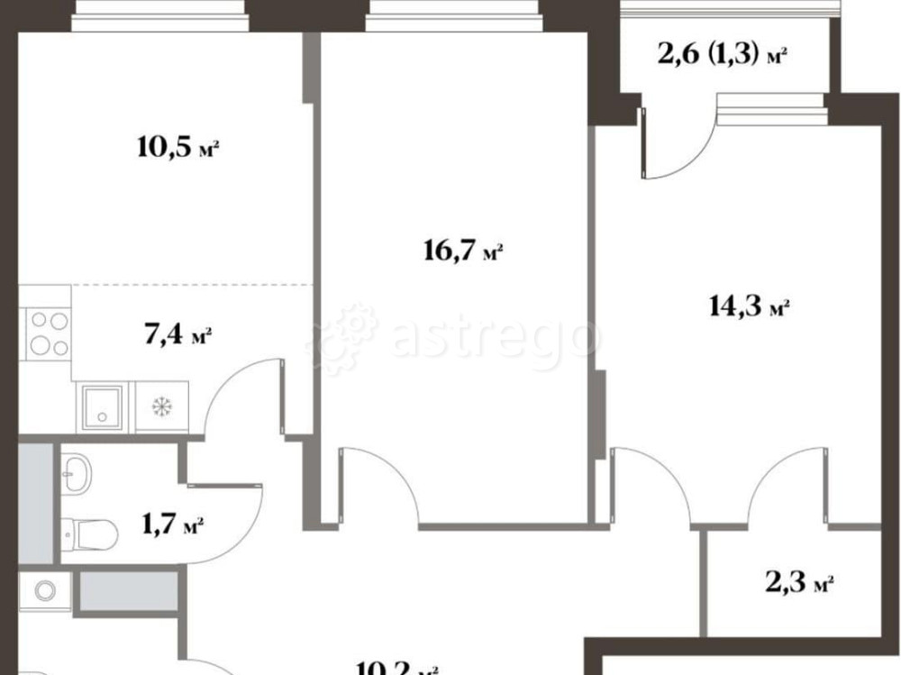 3-комн. квартира, 69.4 м2, 5/6 эт. Красногорск - изображение 1