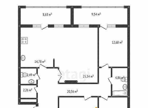4-комн. квартира, 121.2 м2, 8/21 эт. Уфа