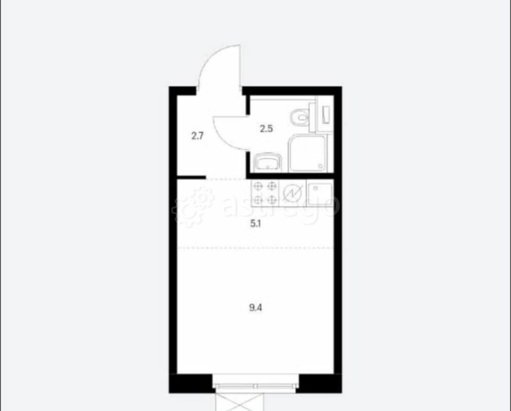 Студия, 19.7 м2, 2/25 эт. Москва - изображение 4