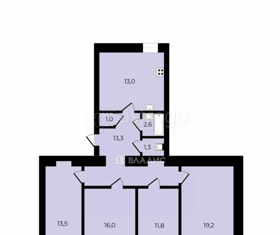4-комн. квартира, 91 м2, 4/4 эт. Санкт-Петербург - изображение 3