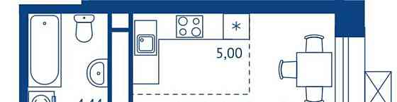Студия, 32.36 м2, 17/22 эт. Королев