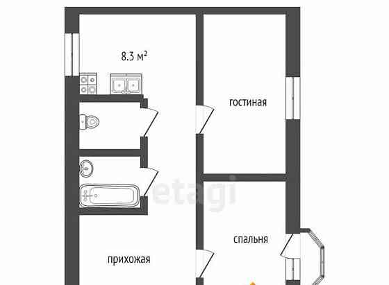 3-комн. квартира, 71.3 м2, 3/3 эт. Серпухов