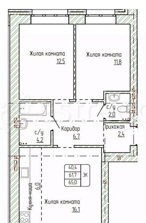 3-комн. квартира, 65 м2, 10/14 эт. Новоалтайск - изображение 1