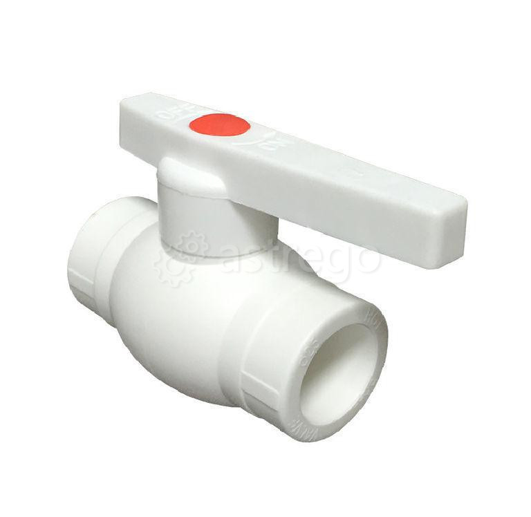 Кран шаровой ф20 белый металлический шар Нижний Новгород - изображение 1