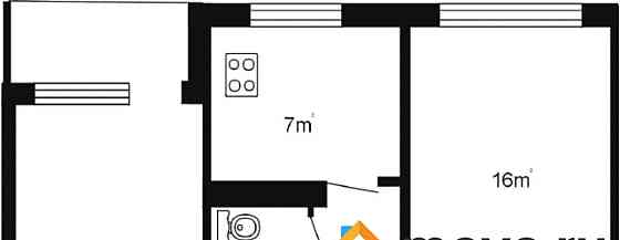 2-комн. квартира, 45 м2, 3/6 эт. Кумертау