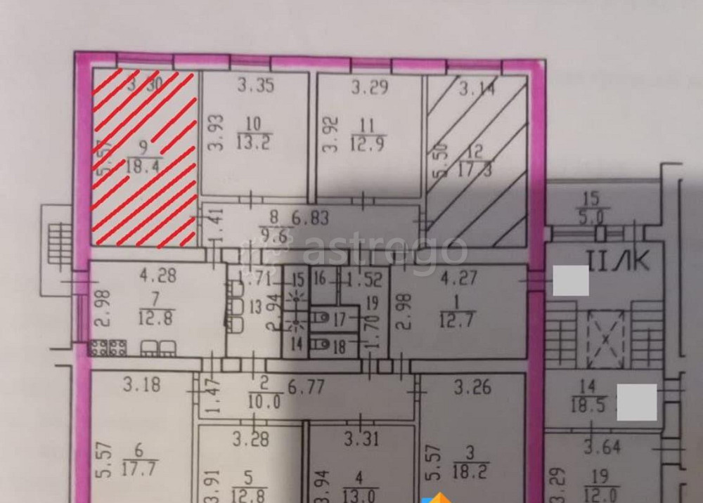 Комната, 18.4 м2, 7/9 эт. Санкт-Петербург - изображение 1