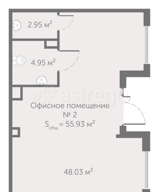 Свободного назначения, 55.93 м2 Санкт-Петербург - изображение 1