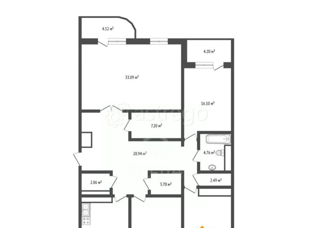 4-комн. квартира, 154.69 м2, 6/7 эт. Санкт-Петербург - изображение 7