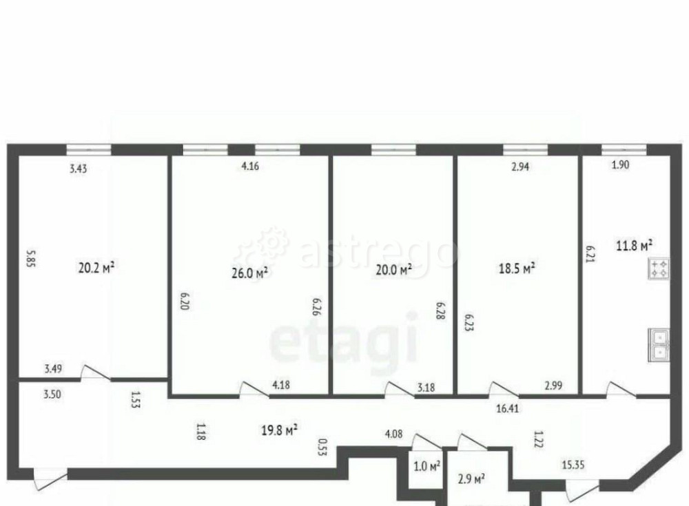4-комн. квартира, 120.2 м2, 7/7 эт. Санкт-Петербург - изображение 6