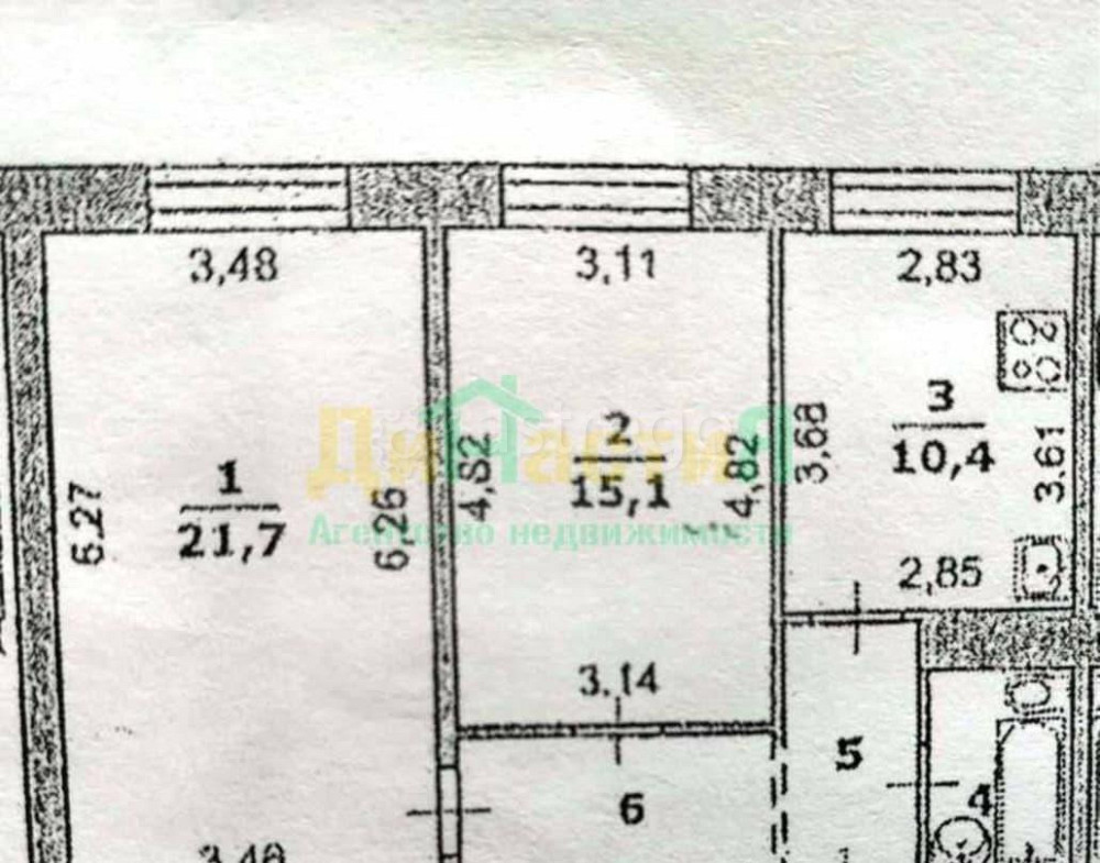 2-комн. квартира, 57.3 м2, 6/6 эт. Белгород - изображение 3
