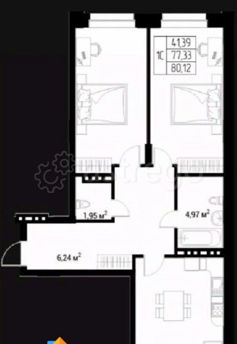 Студия, 80.12 м2, 5/9 эт. Горно-Алтайск - изображение 1