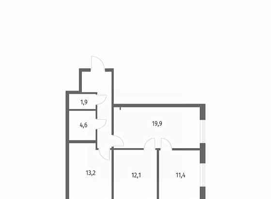 3-комн. квартира, 71.6 м2, 10/12 эт. Санкт-Петербург