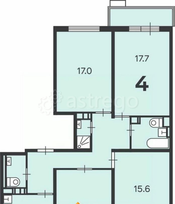 4-комн. квартира, 96.1 м2, 14/14 эт. Москва - изображение 6