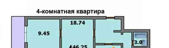 4-комн. квартира, 62.5 м2, 2/9 эт. Москва