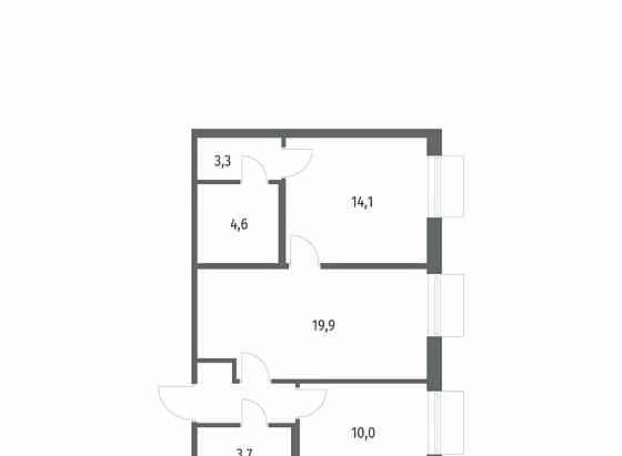 2-комн. квартира, 59.3 м2, 7/12 эт. Санкт-Петербург