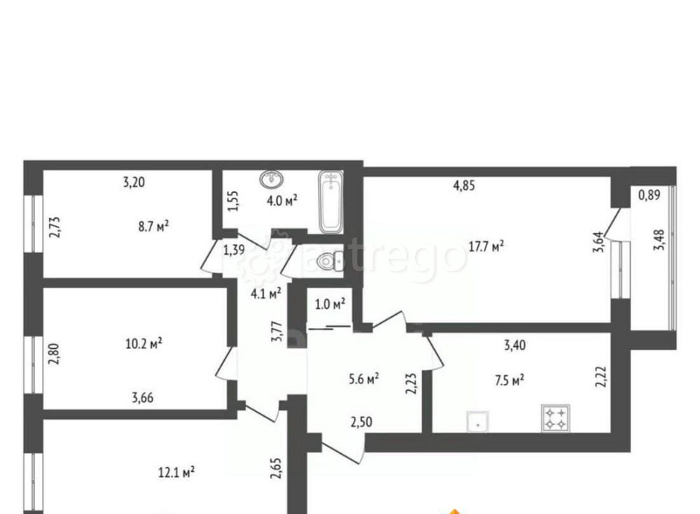 4-комн. квартира, 71.7 м2, 4/5 эт. Благовещенск - изображение 2