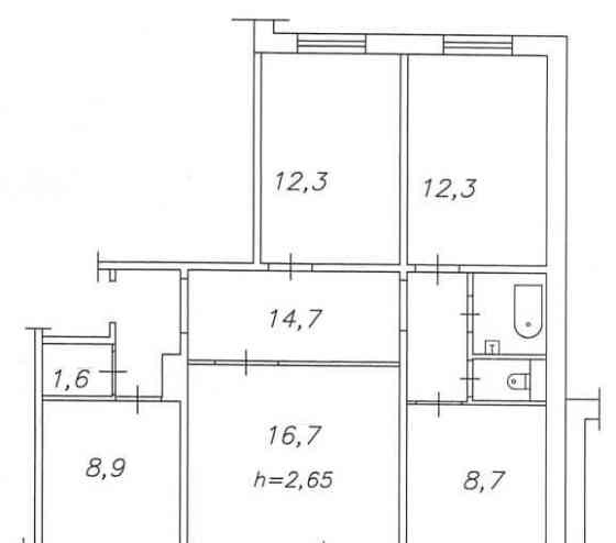 4-комн. квартира, 78.8 м2, 6/10 эт. Красноярск