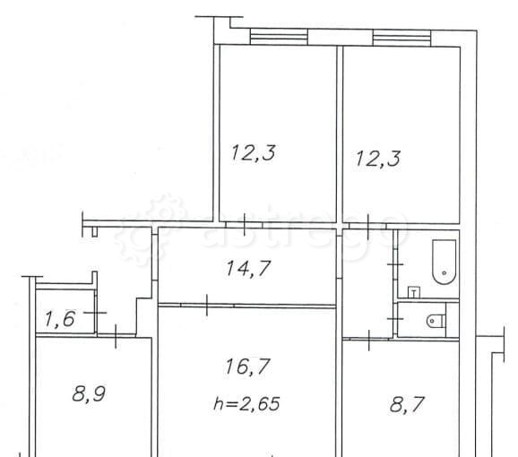 4-комн. квартира, 78.8 м2, 6/10 эт. Красноярск - изображение 1
