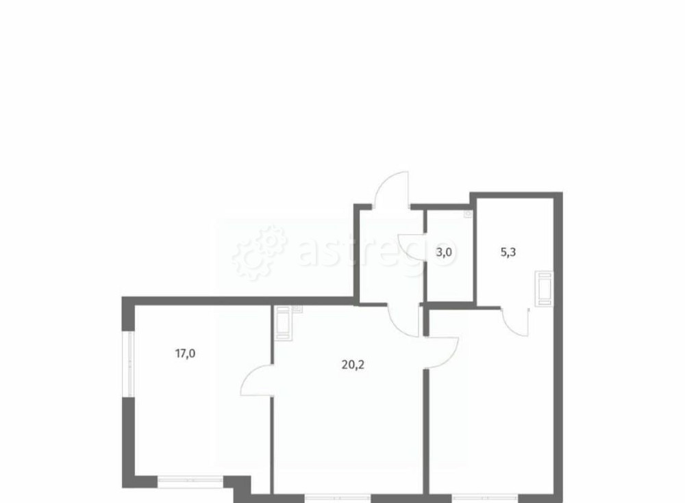 2-комн. квартира, 66.9 м2, 13/13 эт. Санкт-Петербург - изображение 1