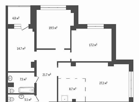 4-комн. квартира, 122.2 м2, 11/24 эт. Красноярск