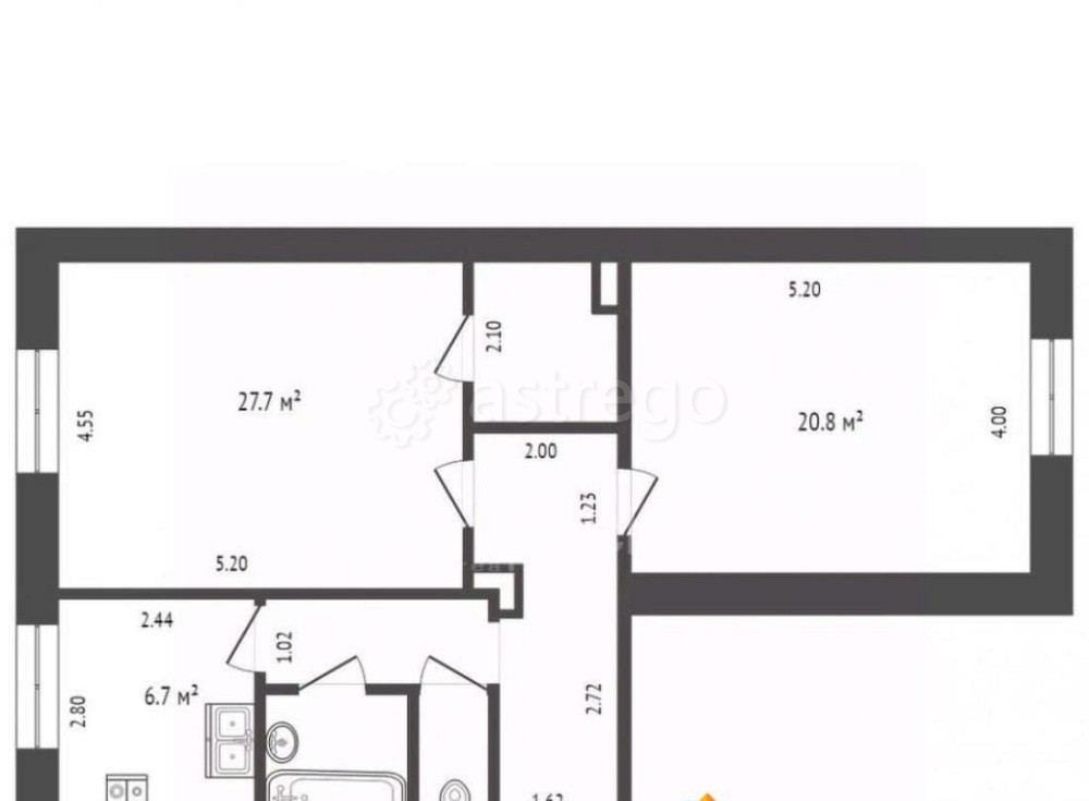 Комната, 27.7 м2, 2/9 эт. Москва - изображение 3