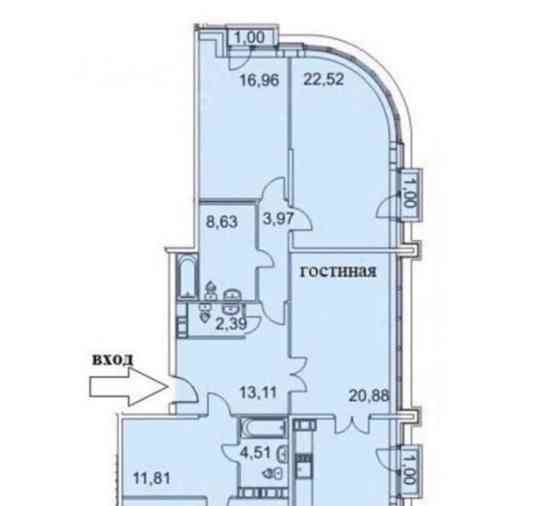 4-комн. квартира, 155 м2, 10/17 эт. Санкт-Петербург