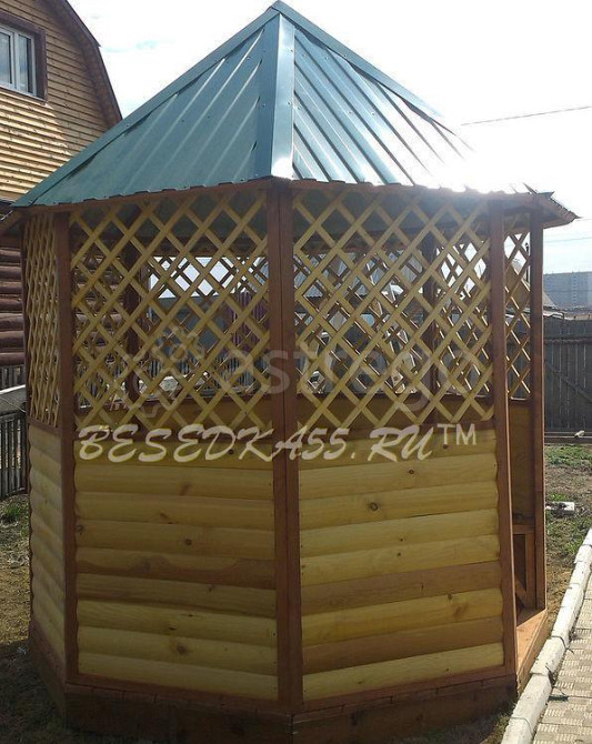 Беседка деревянная 2,5х2,5 м, "Уютная - 1" к3 Омск - изображение 1
