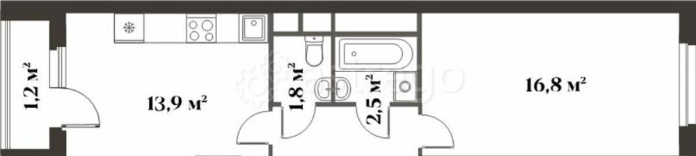 2-комн. квартира, 65.3 м2, 6/6 эт. Красногорск - изображение 1