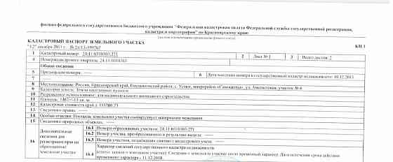 Земельный участок, 15 соток Емельяново
