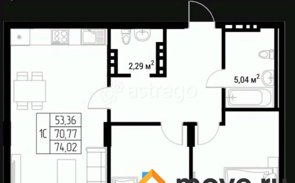 Студия, 73.86 м2, 3/9 эт. Горно-Алтайск - изображение 1