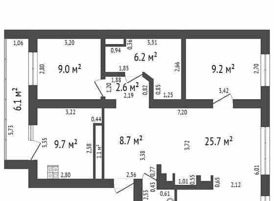 4-комн. квартира, 76.4 м2, 4/5 эт. Уфа