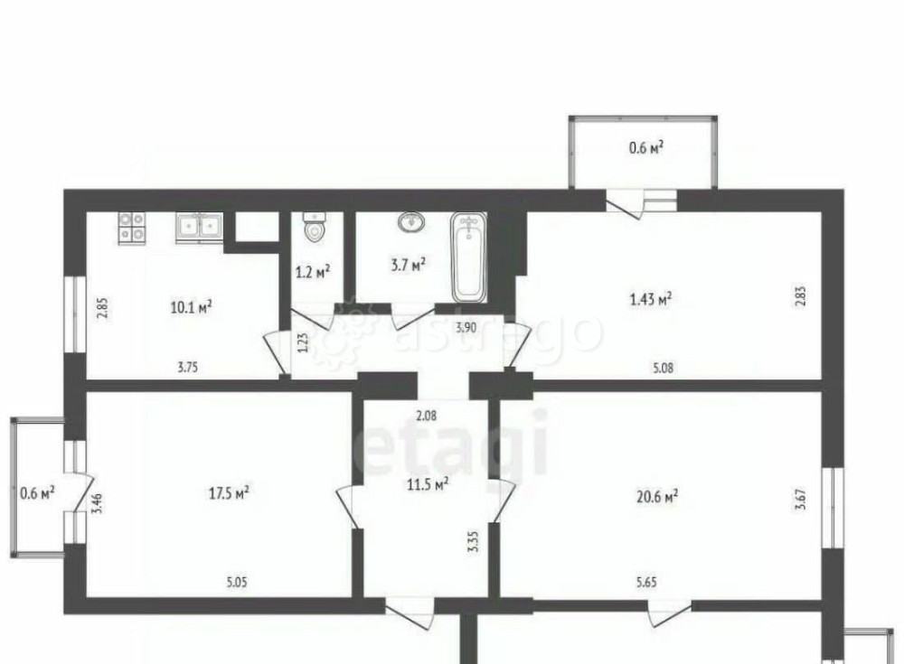 4-комн. квартира, 96 м2, 4/5 эт. Уфа - изображение 6