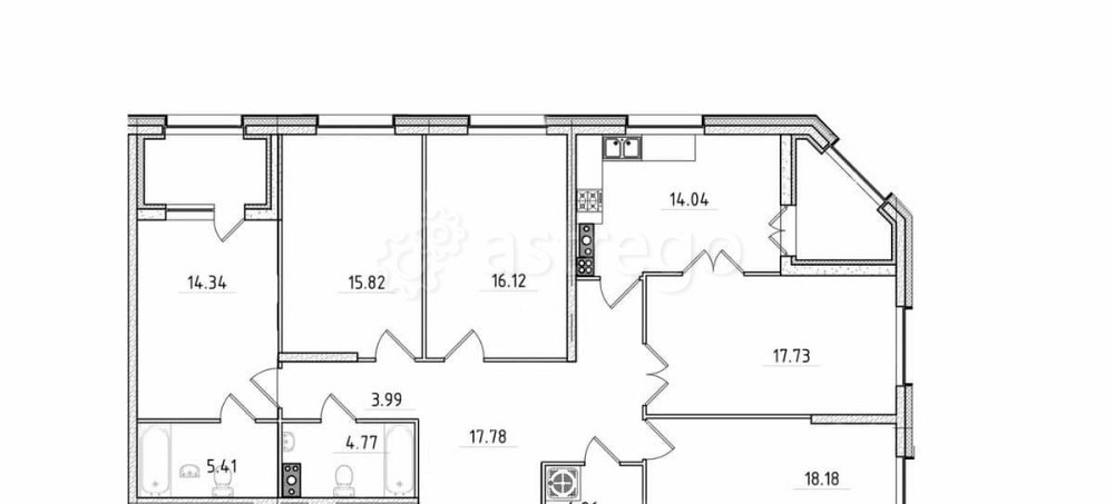 5-комн. квартира, 142 м2, 5/9 эт. Санкт-Петербург - изображение 6