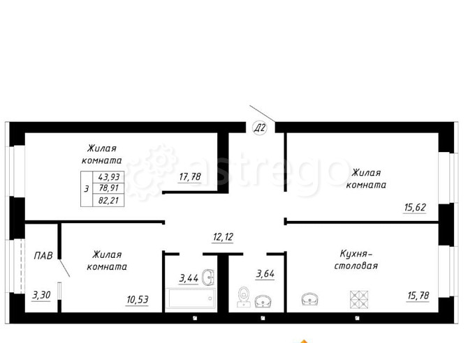 3-комн. квартира, 82.21 м2, 13/14 эт. Стерлитамак - изображение 1