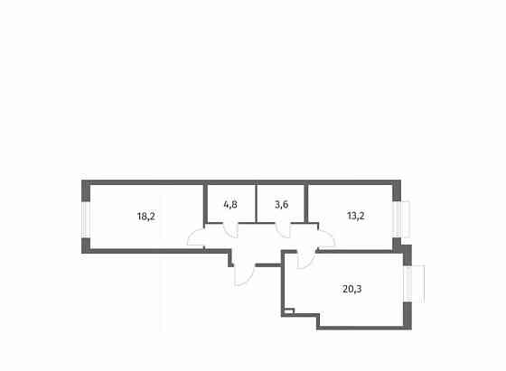 2-комн. квартира, 68.1 м2, 6/8 эт. Санкт-Петербург