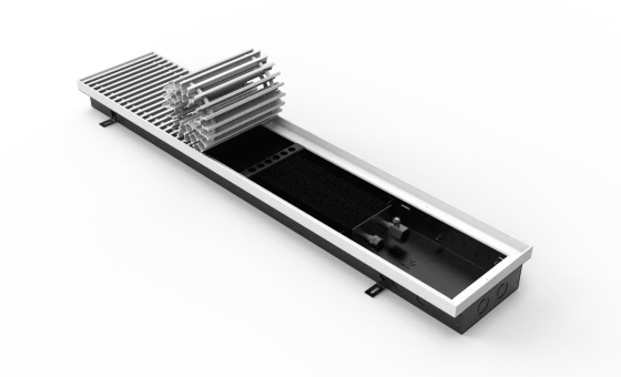 Конвектор внутрипольный VITRON ВК.075.200.1500.2ТГ с корпусом из оцинкованной стали Витрон Москва