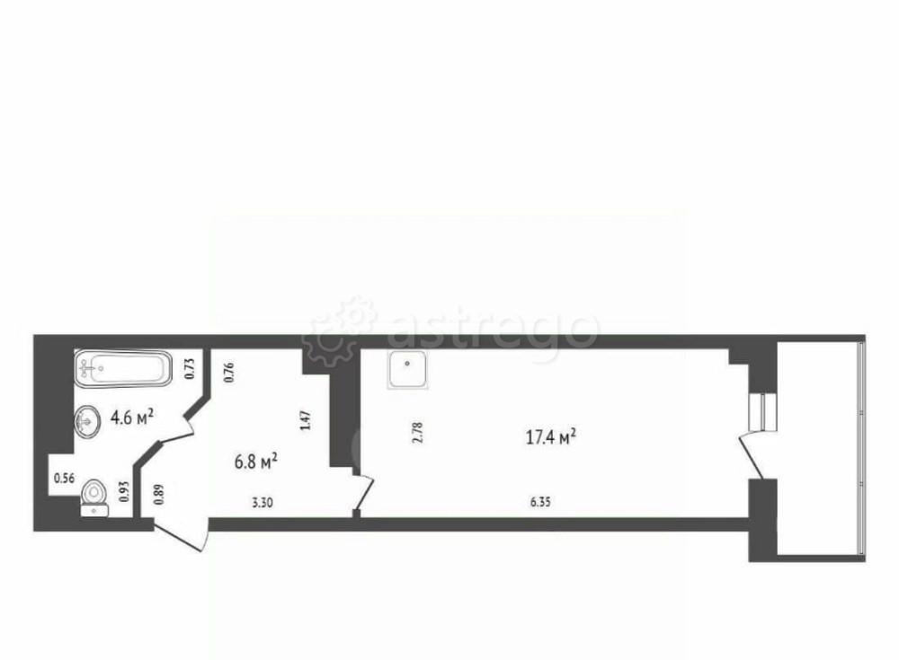 Студия, 30 м2, 18/25 эт. Красноярск - изображение 1